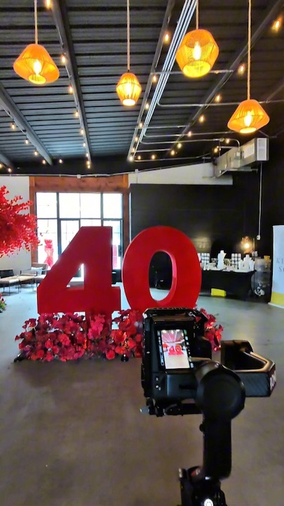 Jack and Jill 40th Anniversary red 40 marquee